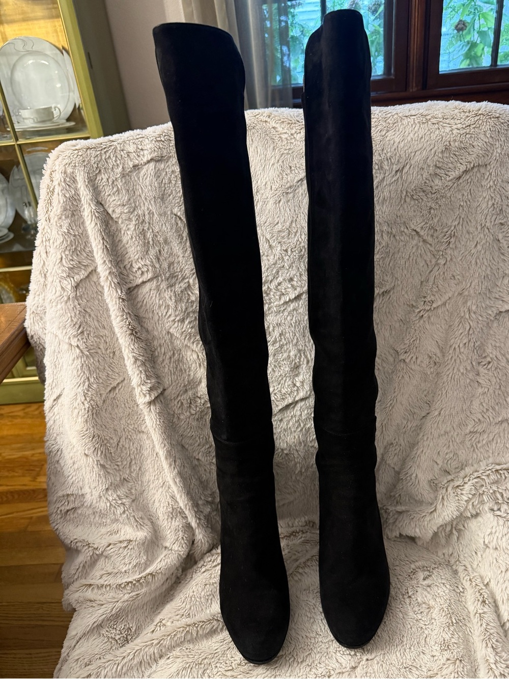 Stuart Weitzman Highway Black suede Over-The-Knee Suede Boots